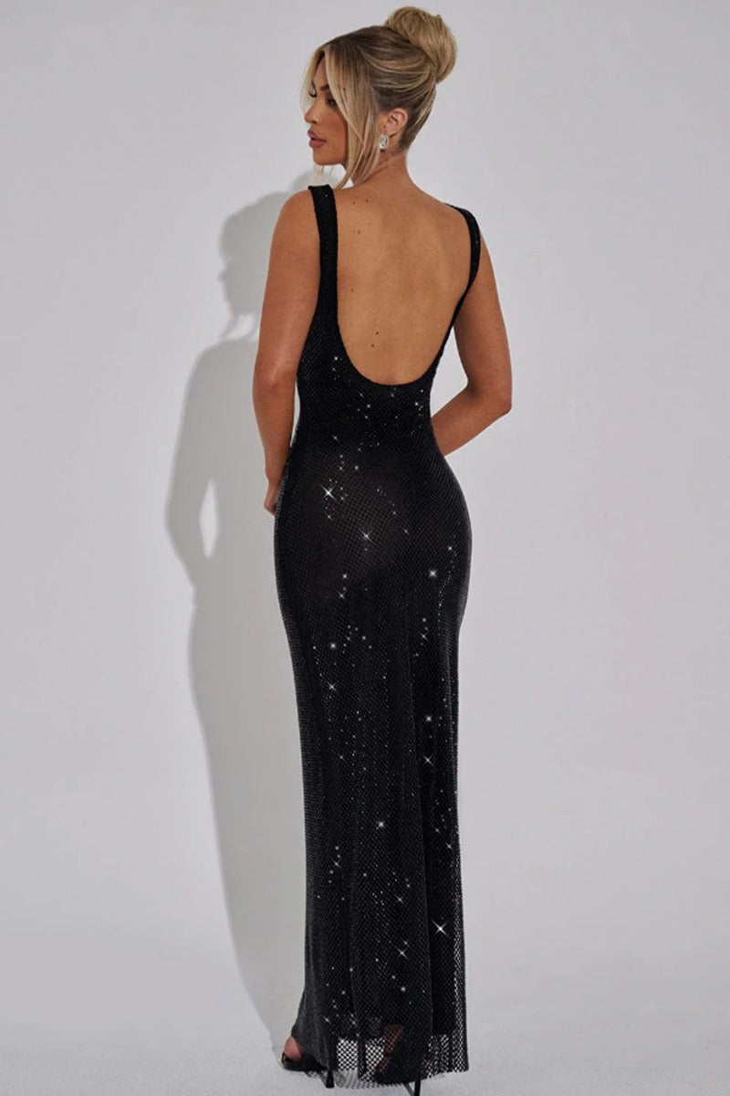 Elegant Sequin Rhinestone Bodycon Dress for Modern Fashion Wear