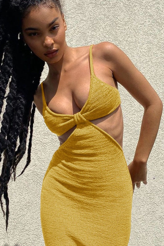 Sexy Bodycon Vacation Knit Maxi Boho Dress