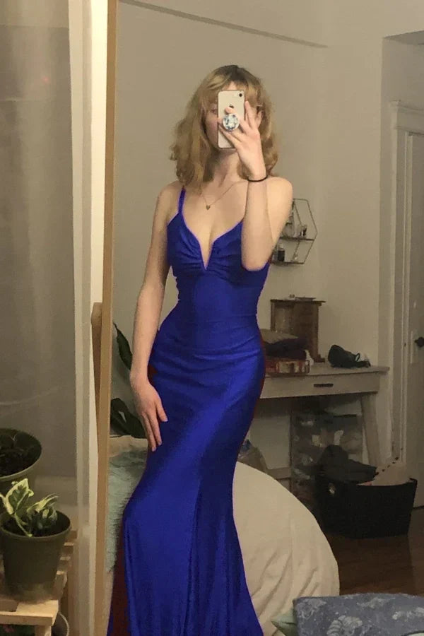 Burgundy mermaid long prom evening dress