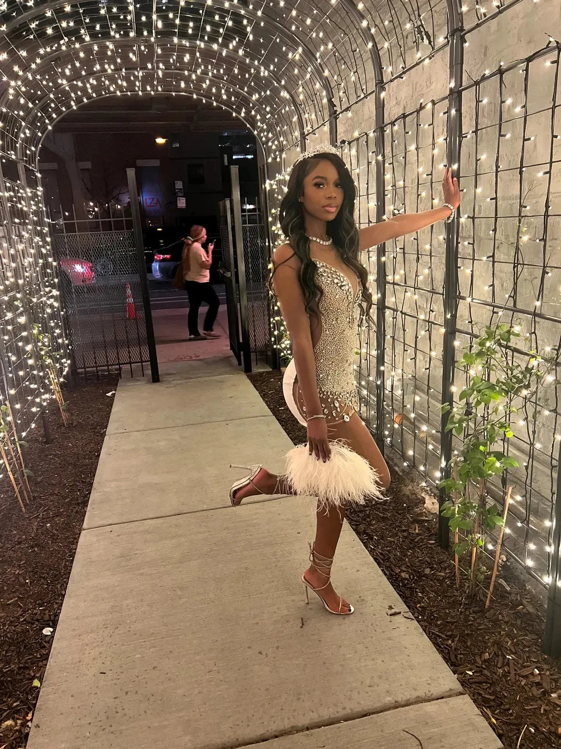 Sexy Sheer Diamond Short Prom Black Girls Sexy Birthday Party African Mini Dresses Homecoming