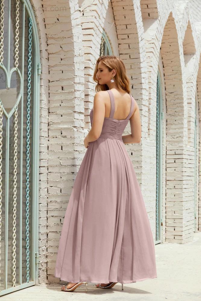 Halter Bridesmaid Dresses Formal Cocktail Prom Gown 28015 (ZD16956)