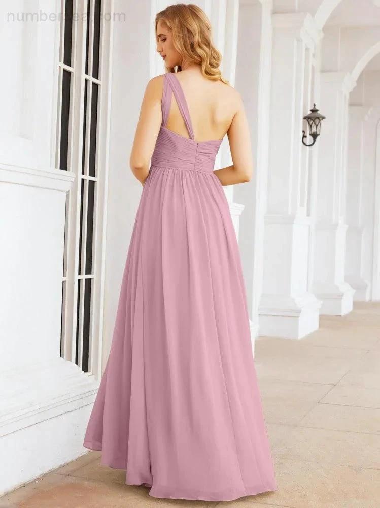 ZapDress One Shoulder Bridesmaid Dresses Long Maxi Formal Evening Party Prom Gowns 28061 (ZD17044)