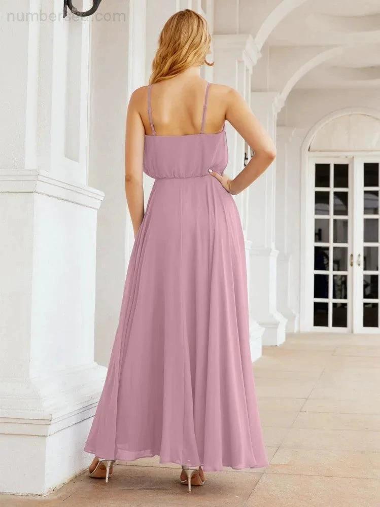 ZapDress  Halter Long Bridesmaid Dresses Formal A line Juniors Dress 28029 (ZD17029)