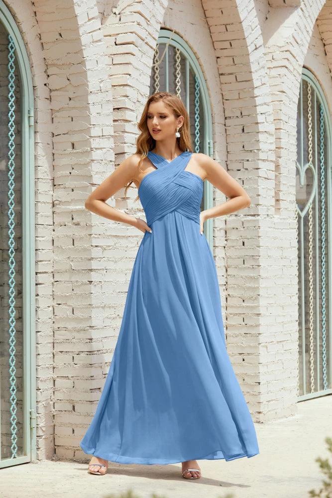 Halter Bridesmaid Dresses Formal Cocktail Prom Gown 28015 by numbersea