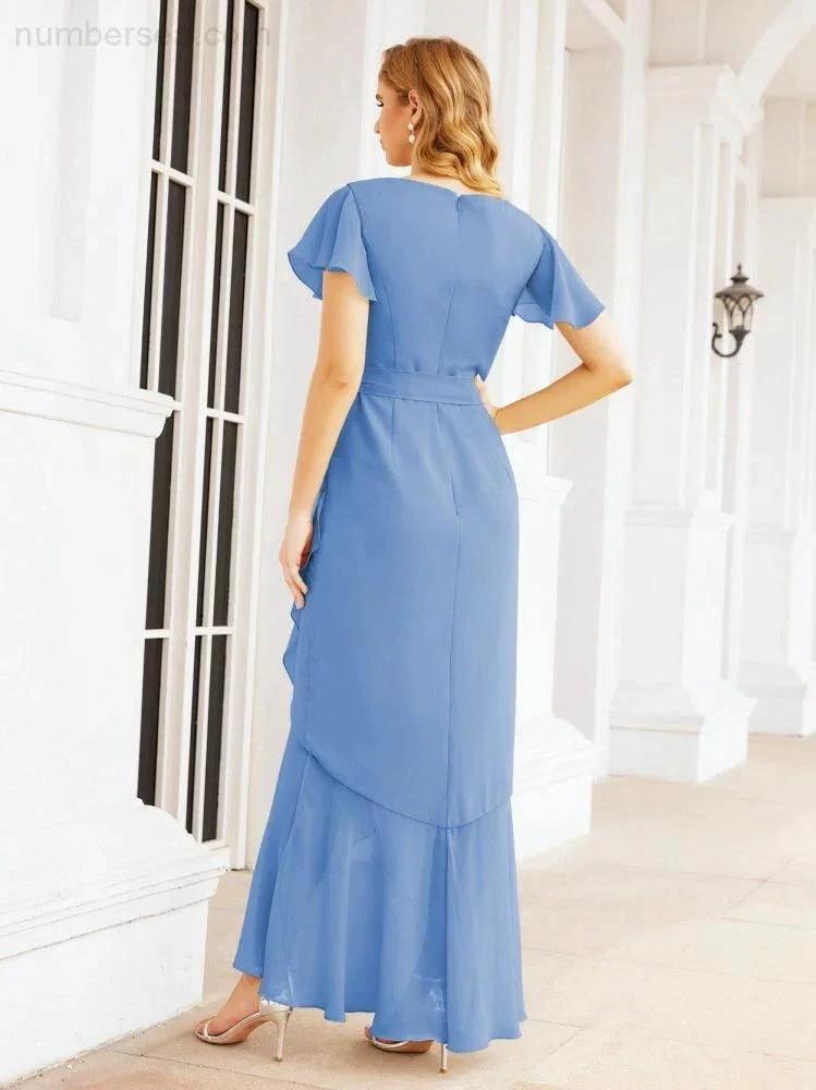 ZapDress Ruffled Bridesmaid Dresses Mermaid Formal Violin Evening Party Prom Gowns 28042 (ZD16997)