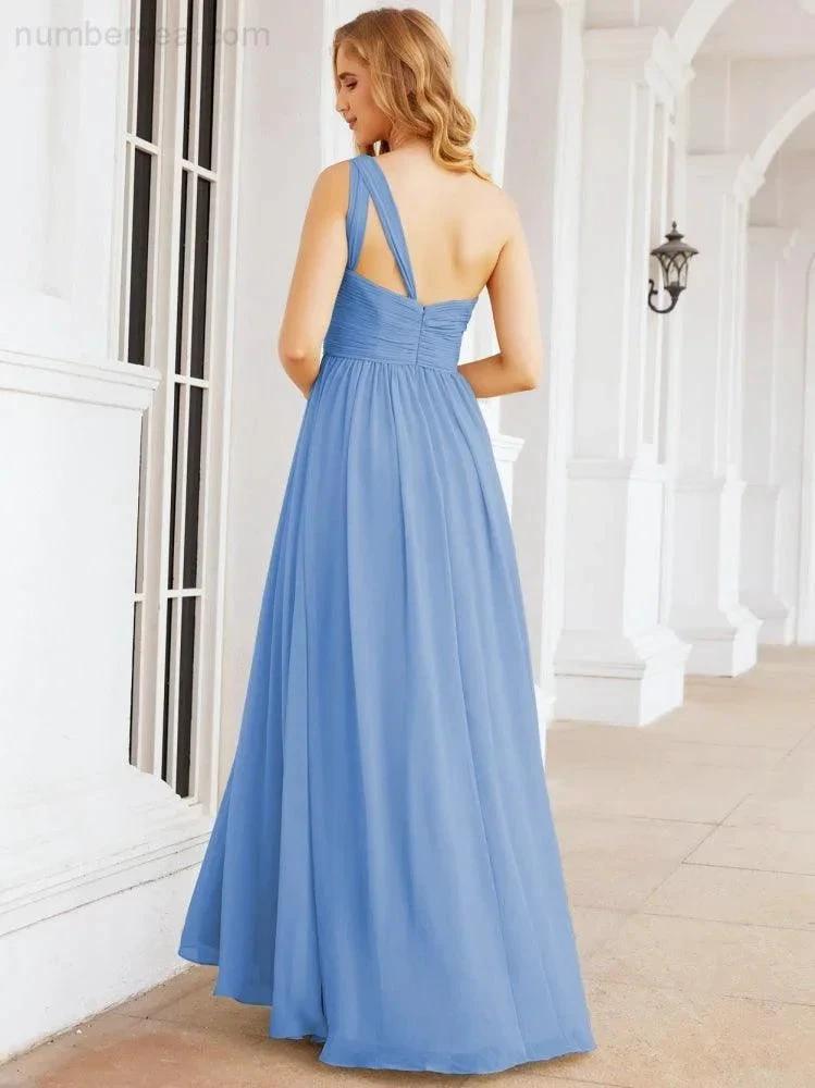 ZapDress One Shoulder Bridesmaid Dresses Long Maxi Formal Evening Party Prom Gowns 28061 (ZD17044)