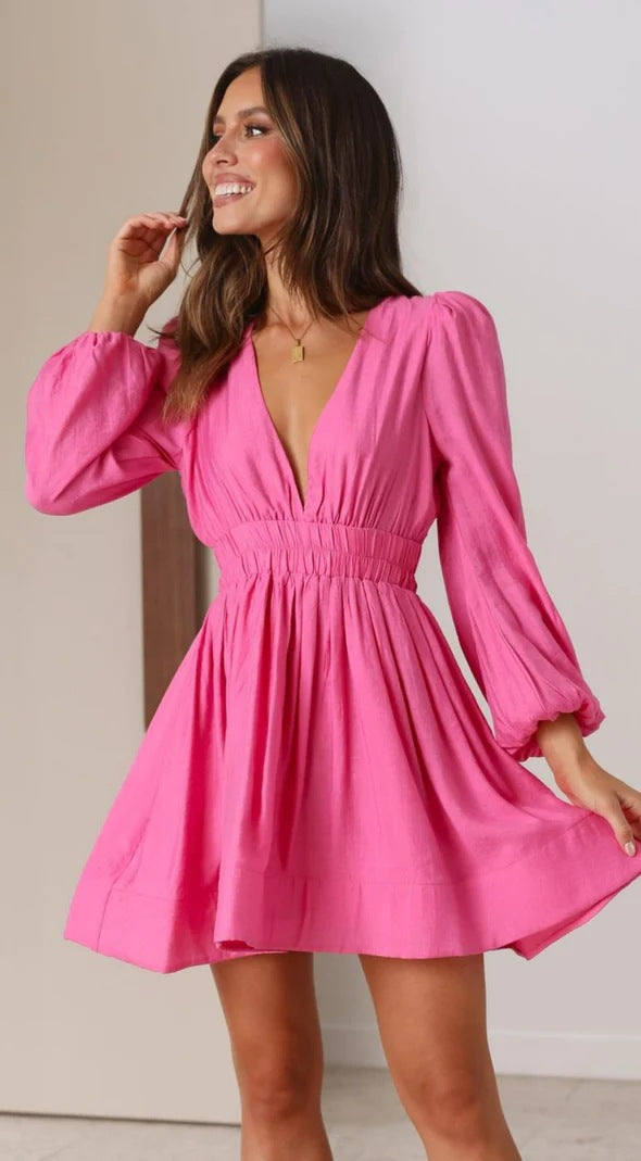 Marianne Premium Short V Neck Dress Chic Silhouette Collection