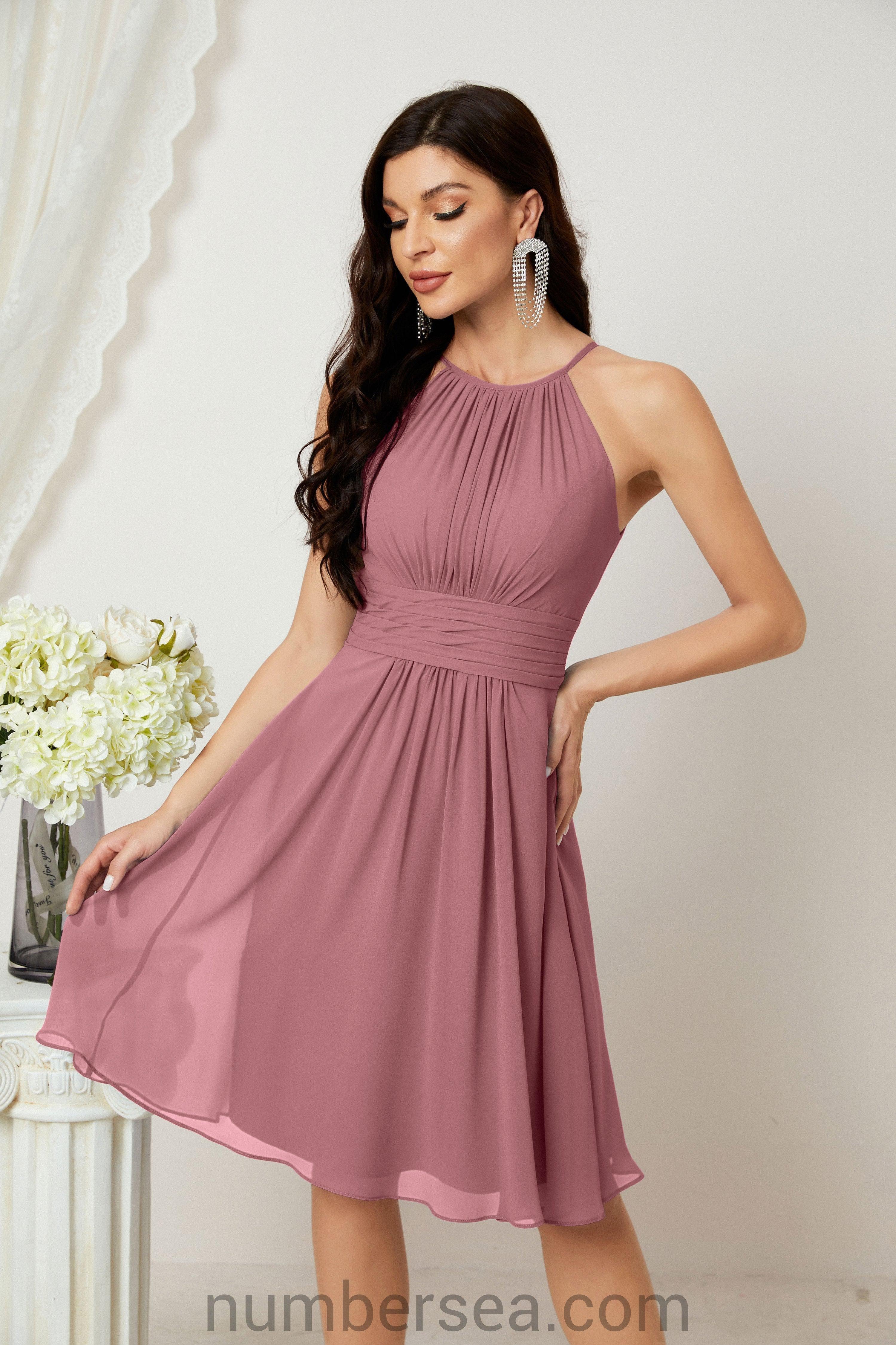 Halter Homecoming Dresses Formal Evening Party Cocktail Dress 28011 Clearance sale (ZD16954)