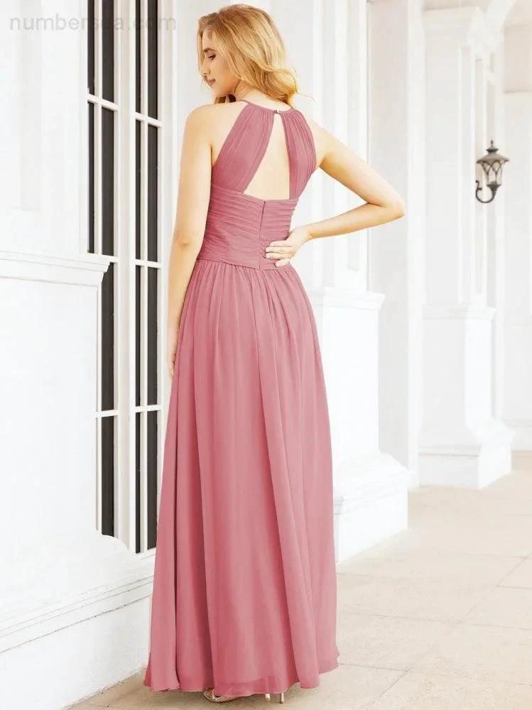 ZapDress Sleeveless Bridesmaid Dresses Long Prom Gown Zipper with Keyhole Back 28056 (ZD17040)