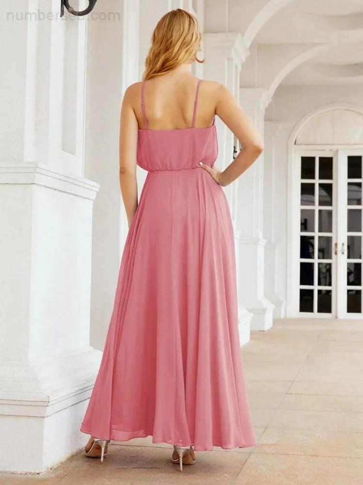 ZapDress  Halter Long Bridesmaid Dresses Formal A line Juniors Dress 28029 (ZD17029)