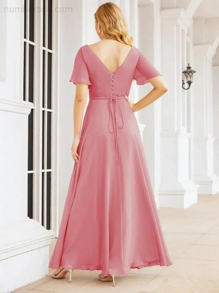 ZapDress Formal Prom Gowns for Mother of The Bride Short Sleeves Bridesmaid Dress 28049 (ZD16995)