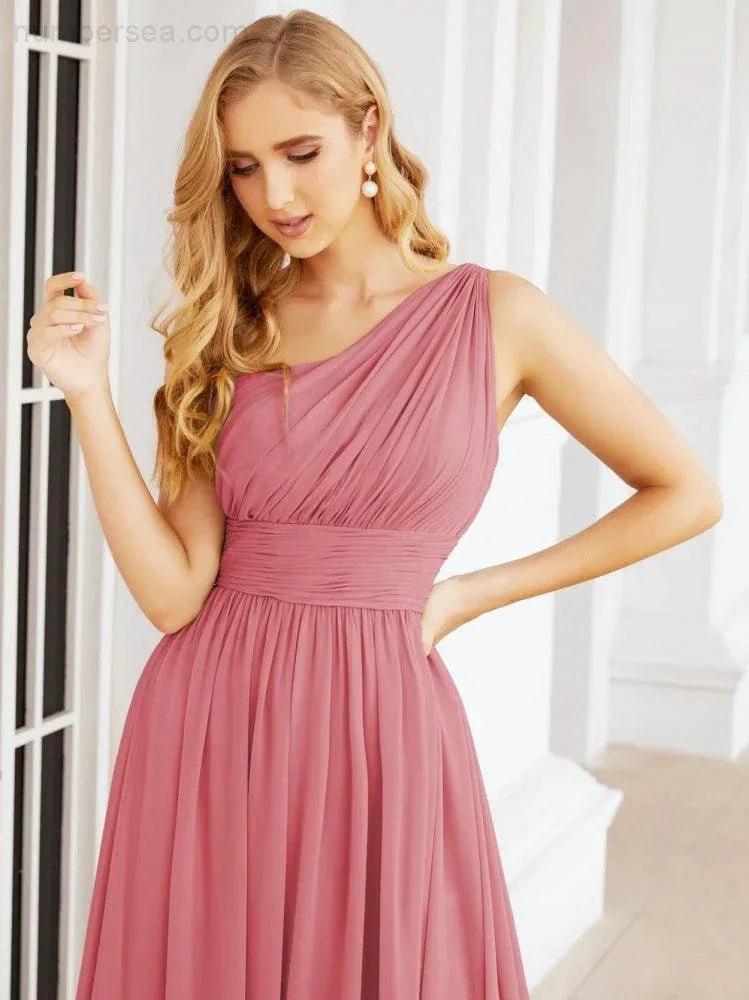 ZapDress One Shoulder Bridesmaid Dresses Long Maxi Formal Evening Party Prom Gowns 28061 (ZD17044)
