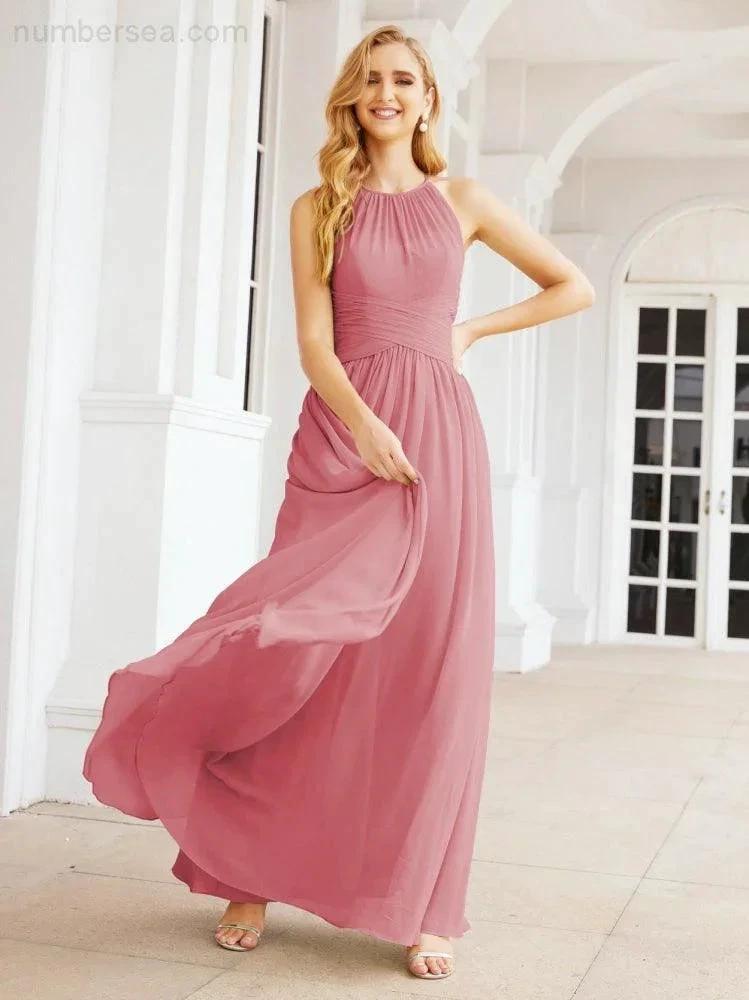 ZapDress Sleeveless Bridesmaid Dresses Long Prom Gown Zipper with Keyhole Back 28056 (ZD17040)