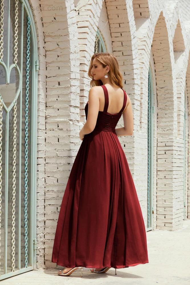 Halter Bridesmaid Dresses Formal Cocktail Prom Gown 28015 (ZD16956)