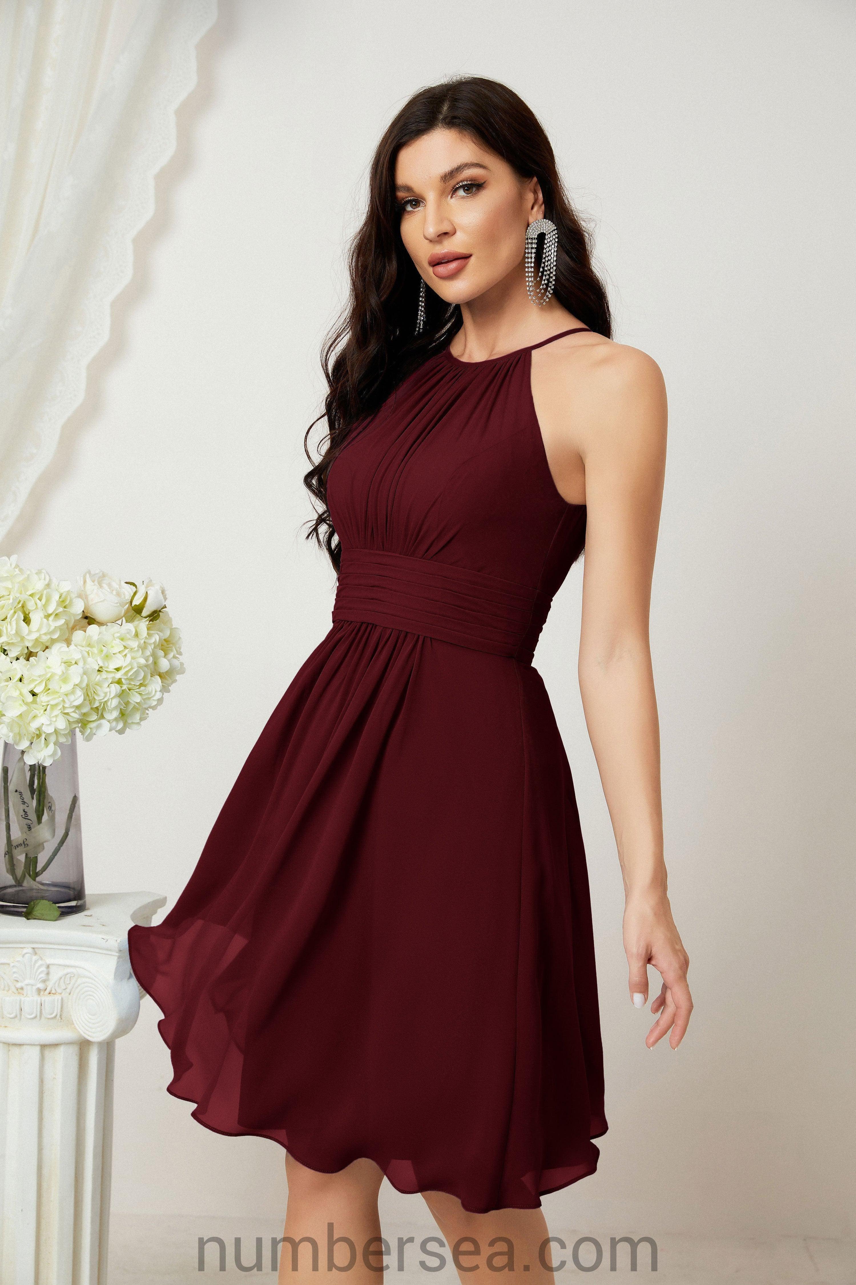 Halter Homecoming Dresses Formal Evening Party Cocktail Dress 28011 Clearance sale (ZD16954)