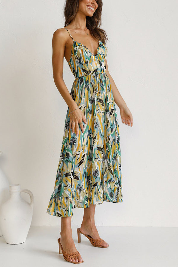 Edvige Minimalist Colorful Midi Dress Elevated Occasion Wear