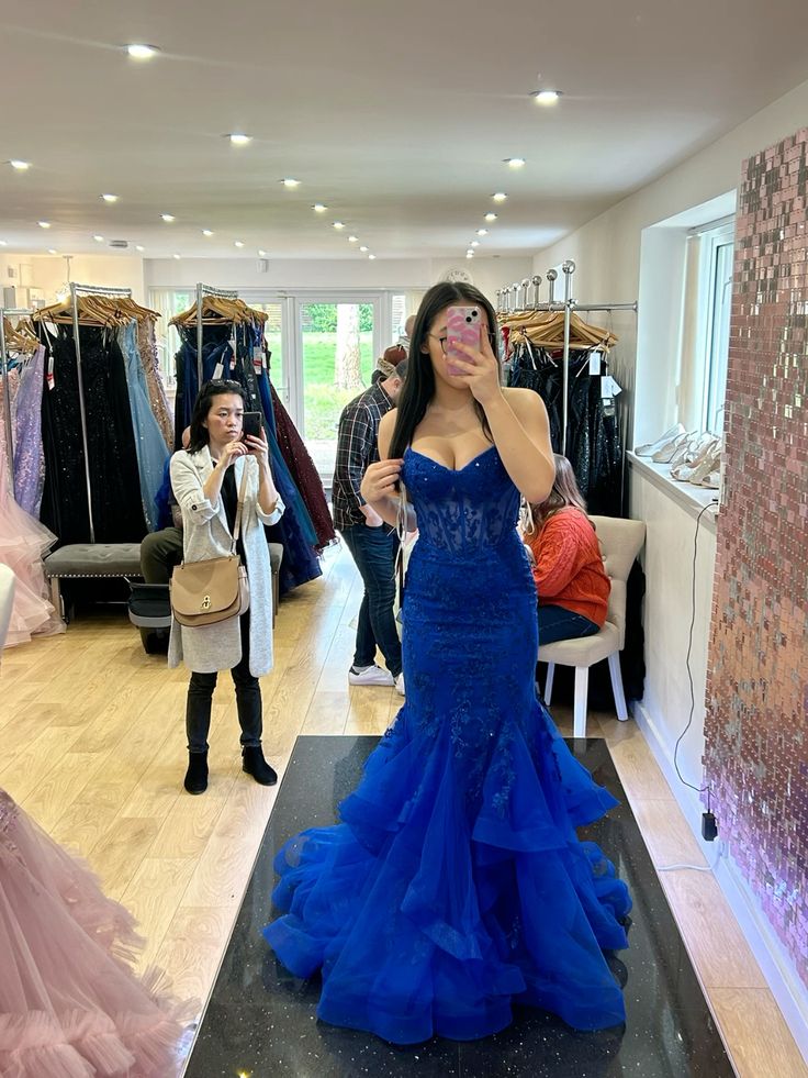 Cute Mermaid Royal Blue Prom Dresses Formal Dresses fg6872 - VelvetHem