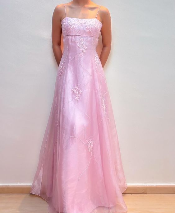 long prom dress pink evening gown fg6910 - VelvetHem