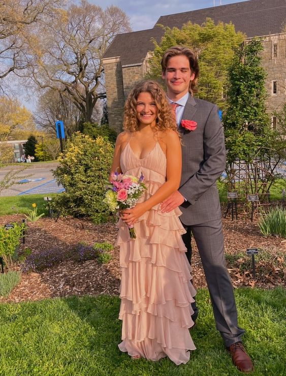 Spaghetti Straps Layered Prom Dress Long Formal Evening Gowns fg6901 - VelvetHem