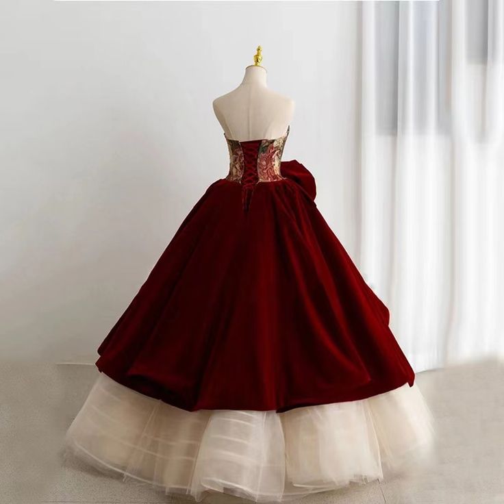 Strapless Birthday Party Dress, Luxury Prom Dress,princess Ball Gown Dress,unique Quinceanera Dress,custom Made fg6830 - View 2 | VelvetHem