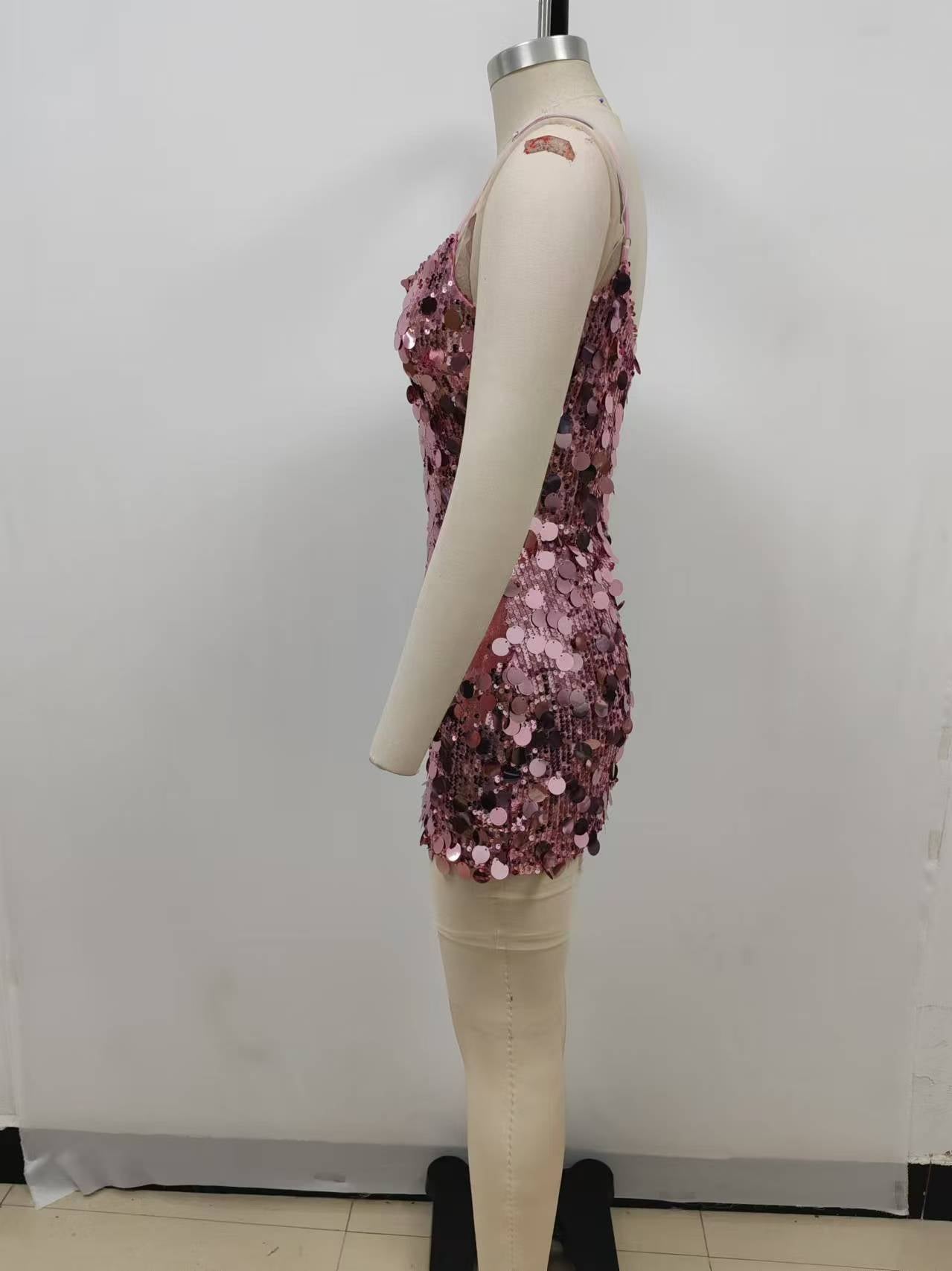 Shine On Mini Dress Pink