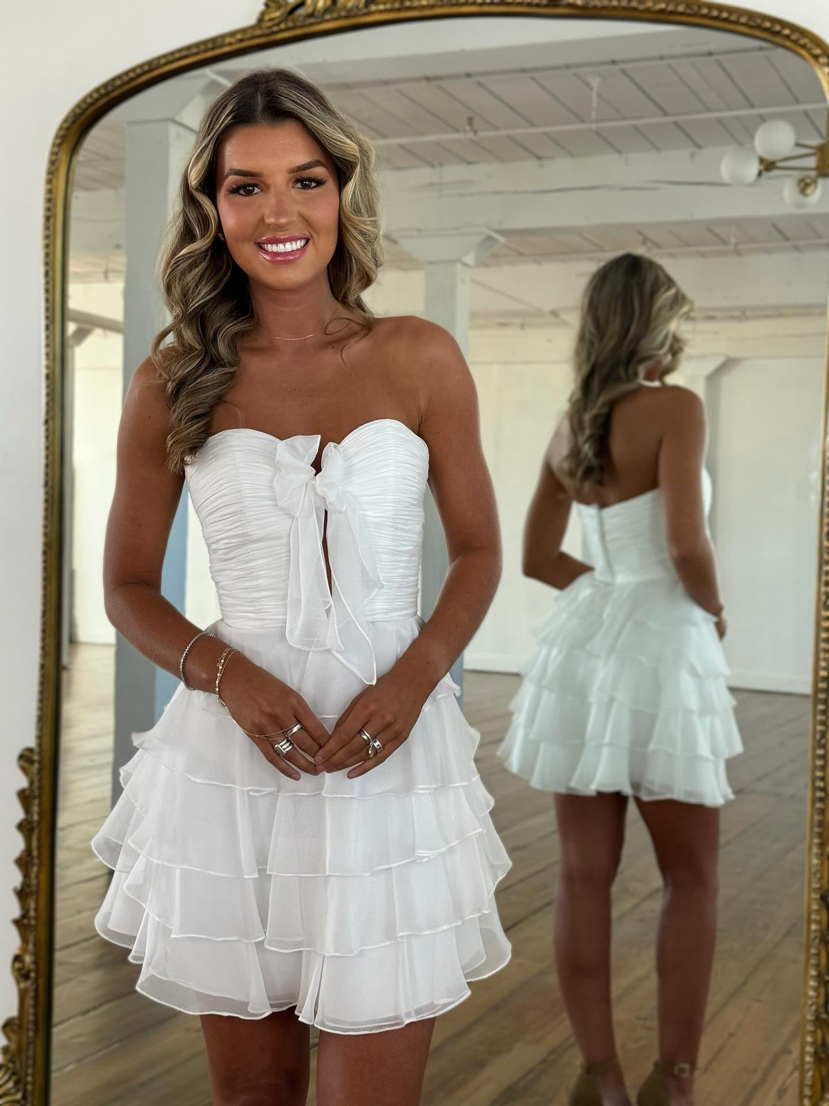 Chic A Line Sweetheart Blue Short Homecoming Dress with Ruffles