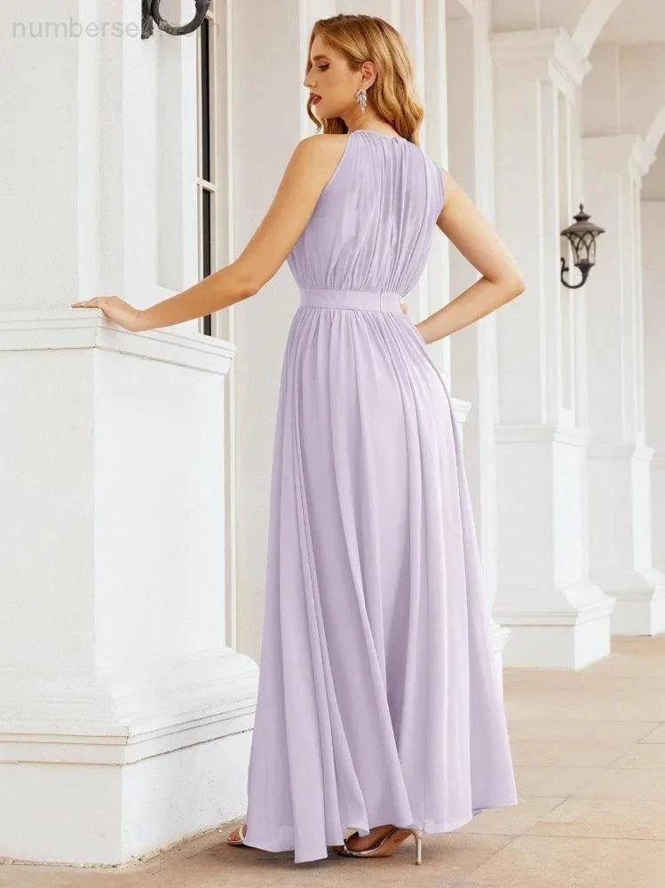 ZapDress Halter Bridesmaid Dress Empire Waist Formal Evening Prom Gown for Mother of The Bride 28030 (ZD17026)