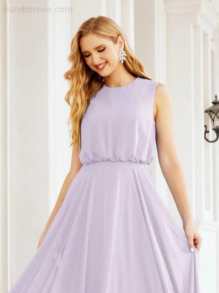 ZapDress Sleeveless Long Bridesmaid Dress A line Formal Evening Prom Gown 28025 (ZD17053)