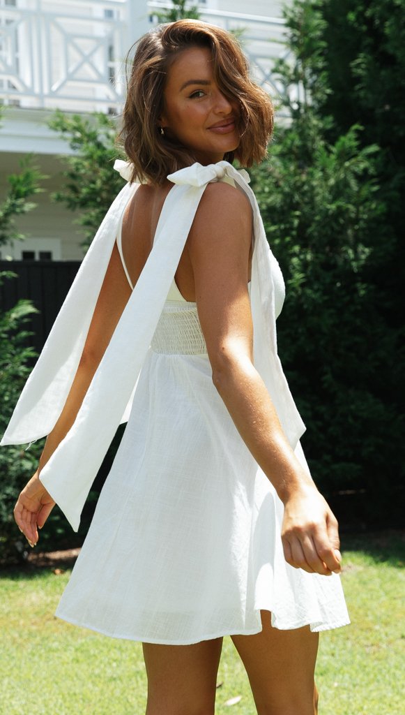 Pepper Pots Mini Dress White