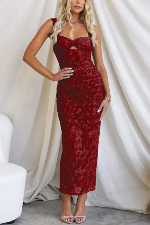 Alexa Minimalist Fashionable Long Dress Chic Silhouette Collection