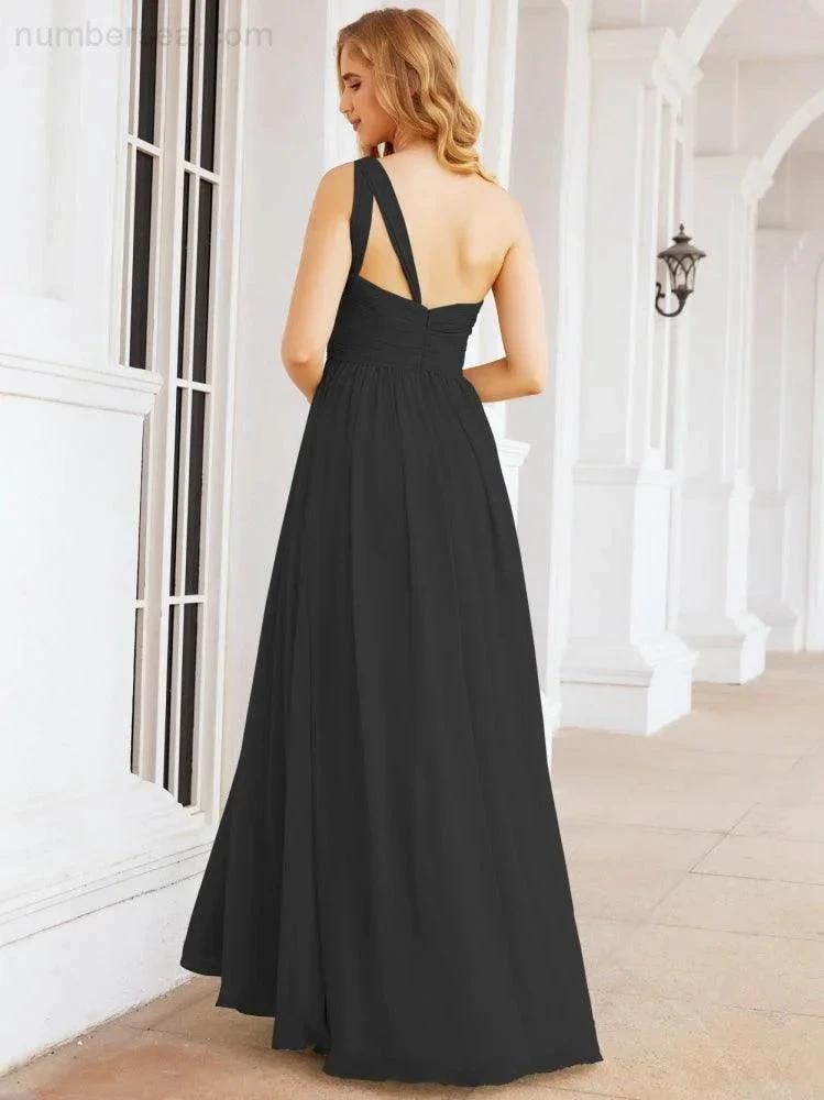 ZapDress One Shoulder Bridesmaid Dresses Long Maxi Formal Evening Party Prom Gowns 28061 (ZD17044)