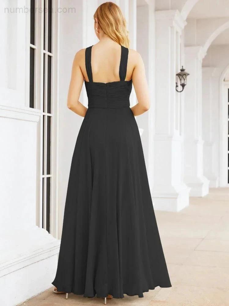 ZapDress Crisscross Halter Bridesmaid Dresses for Party Wedding Evening Prom Maxi Ball Gowns 28053 (ZD17037)