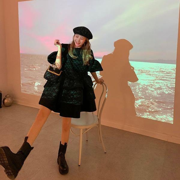 Plaid Dress Fashion New Women Black Perter Pan Collar Small Fresh 2020 Winter Goddess Fan Casual Loose Dress