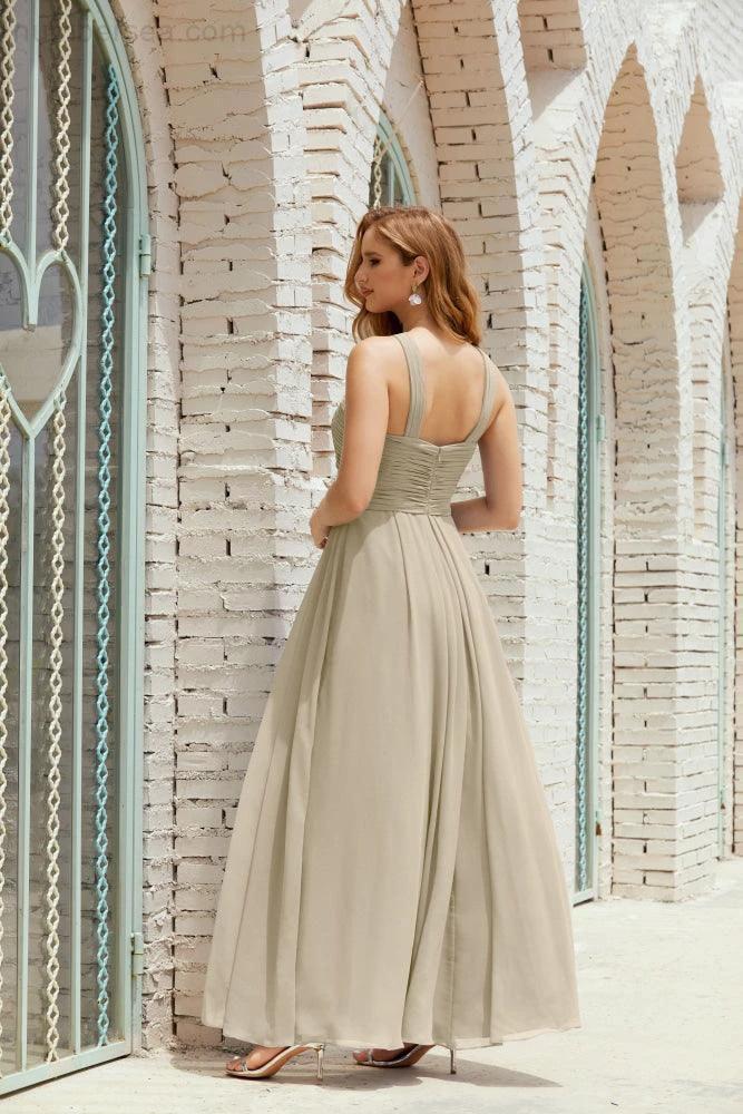 Halter Bridesmaid Dresses Formal Cocktail Prom Gown 28015 (ZD16956)