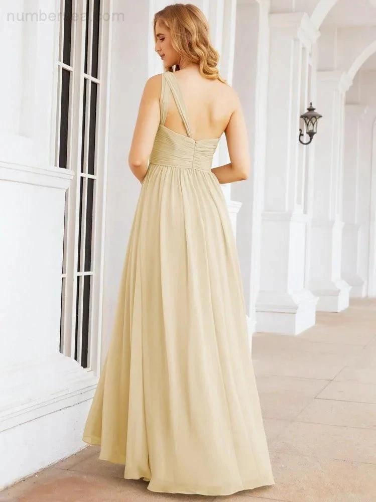 ZapDress One Shoulder Bridesmaid Dresses Long Maxi Formal Evening Party Prom Gowns 28061 (ZD17044)