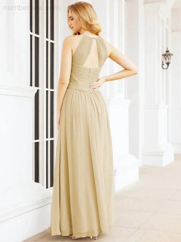 ZapDress Sleeveless Bridesmaid Dresses Long Prom Gown Zipper with Keyhole Back 28056 (ZD17040)