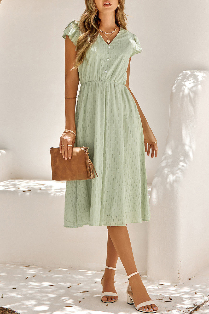 Antonella Statement V Neck Midi Dress Occasion Edit