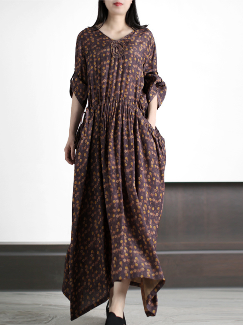 Crazy Style Loose Round Neck A-line Dress