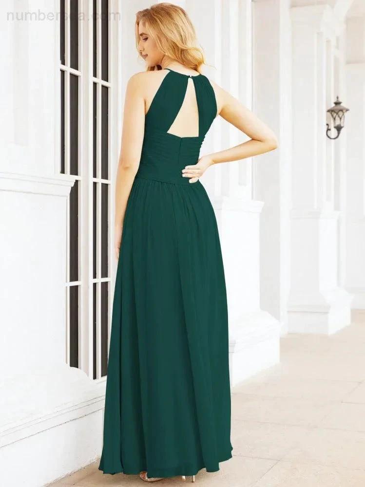 ZapDress Sleeveless Bridesmaid Dresses Long Prom Gown Zipper with Keyhole Back 28056 (ZD17040)