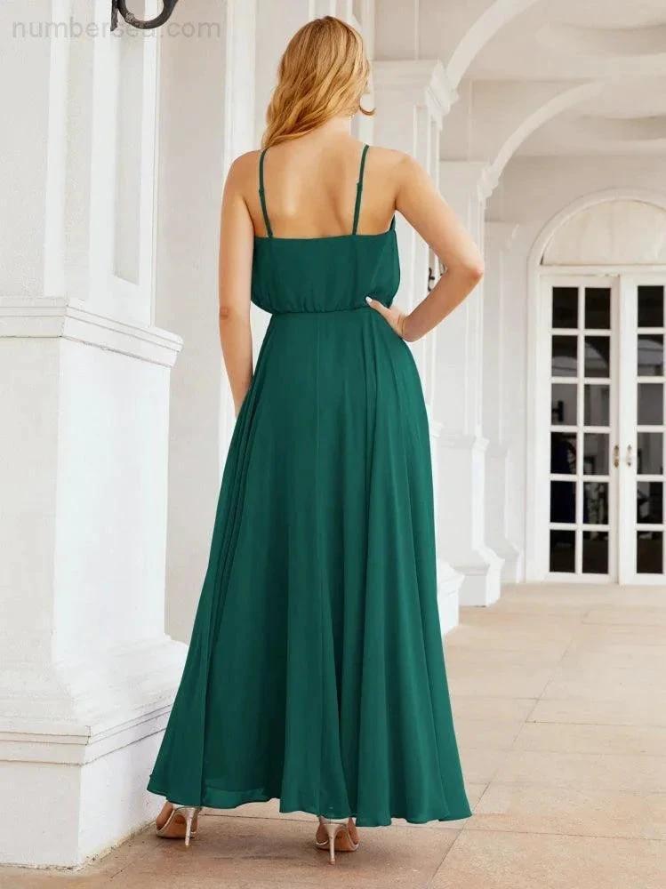 ZapDress  Halter Long Bridesmaid Dresses Formal A line Juniors Dress 28029 (ZD17029)