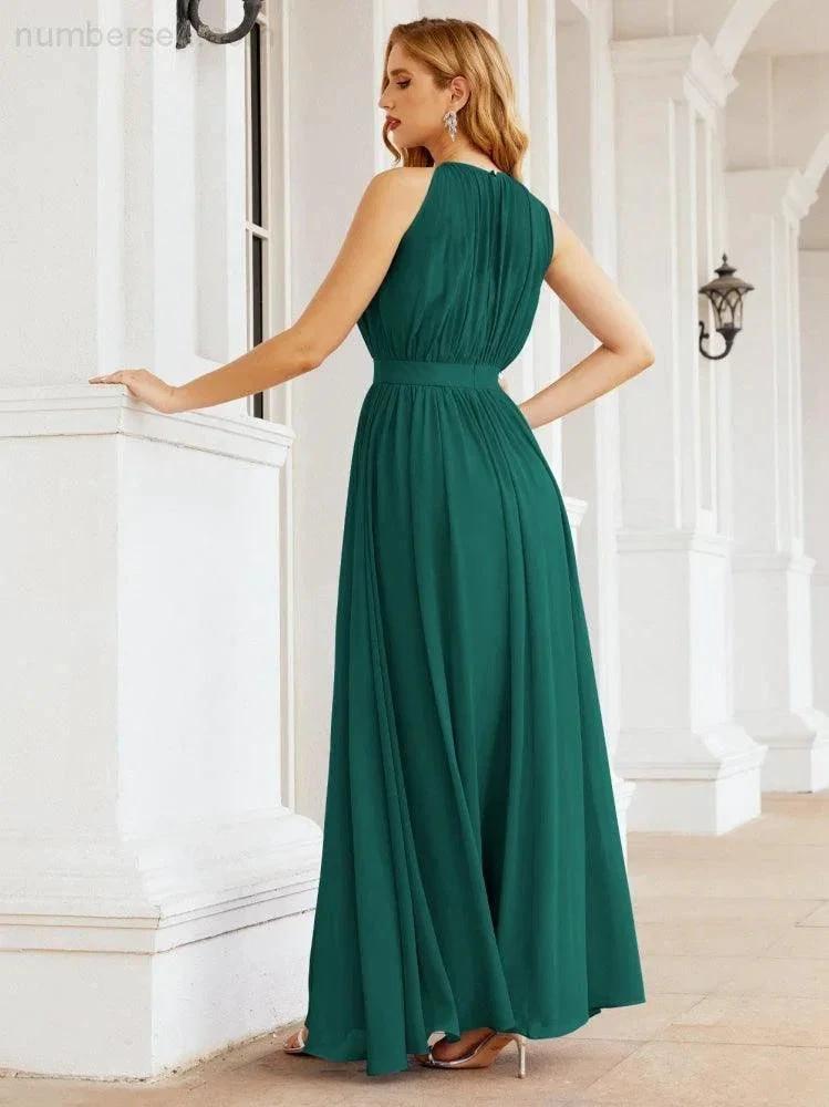 ZapDress Halter Bridesmaid Dress Empire Waist Formal Evening Prom Gown for Mother of The Bride 28030 (ZD17026)