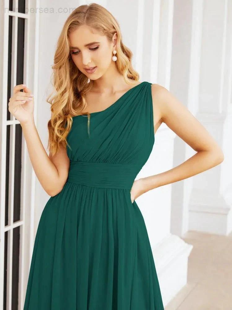 ZapDress One Shoulder Bridesmaid Dresses Long Maxi Formal Evening Party Prom Gowns 28061 (ZD17044)