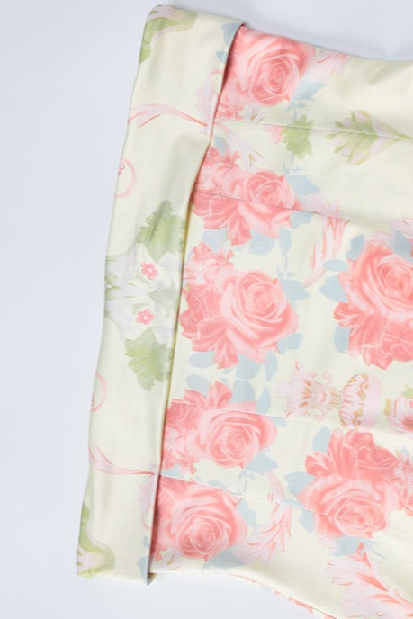 Strapless Printed Bodycon Slim Long Floral Dress