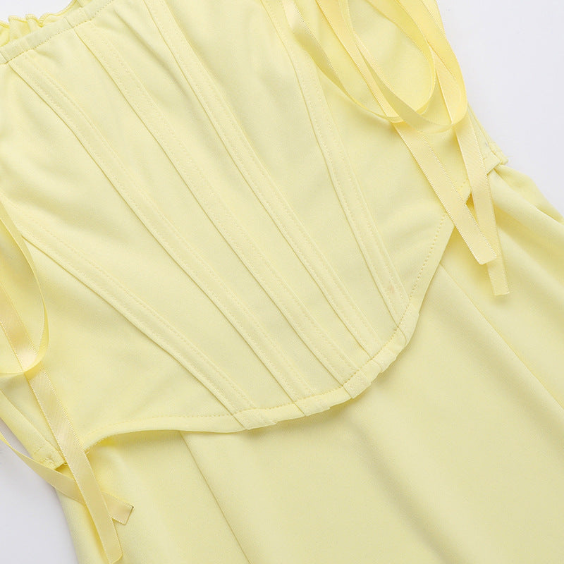 Sunflower Slit Dress Yellow