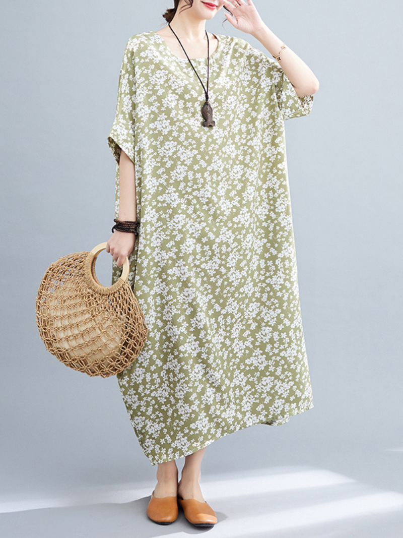 You're My Destiny Round Neck Kaftan Dress
