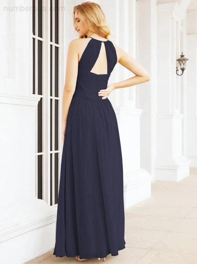 ZapDress Sleeveless Bridesmaid Dresses Long Prom Gown Zipper with Keyhole Back 28056 (ZD17040)