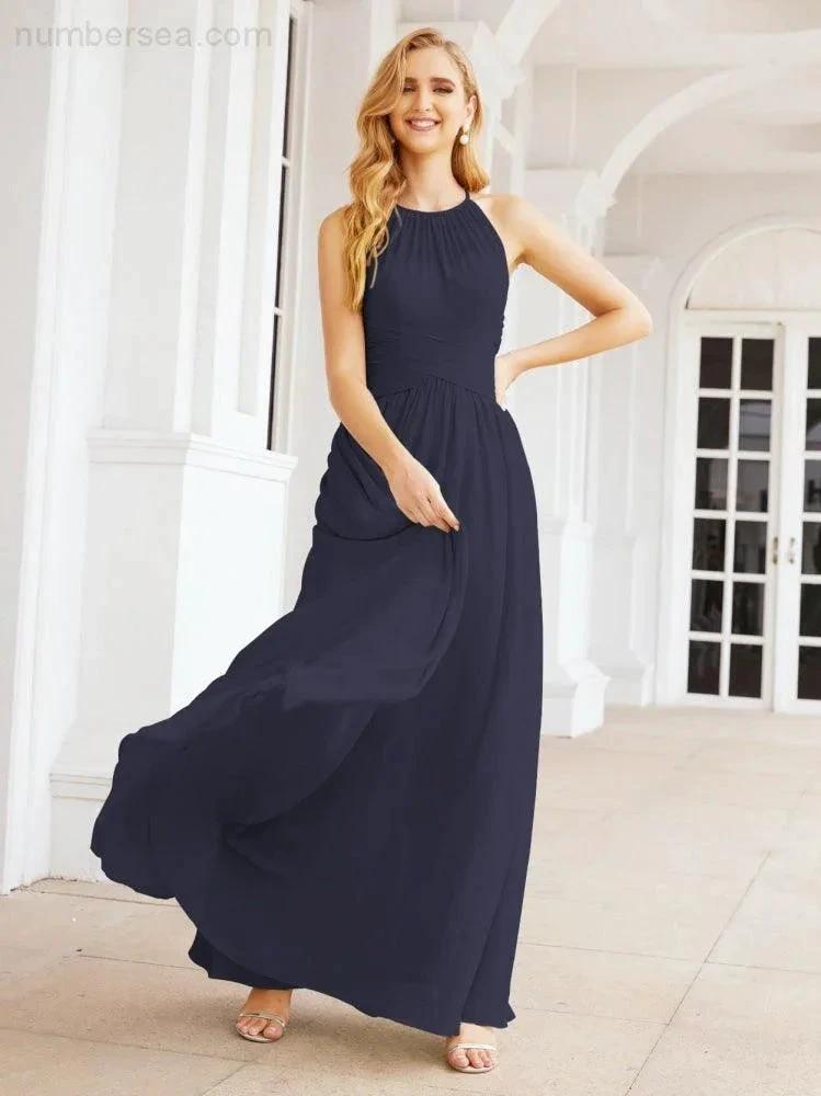 ZapDress Sleeveless Bridesmaid Dresses Long Prom Gown Zipper with Keyhole Back 28056 (ZD17040)
