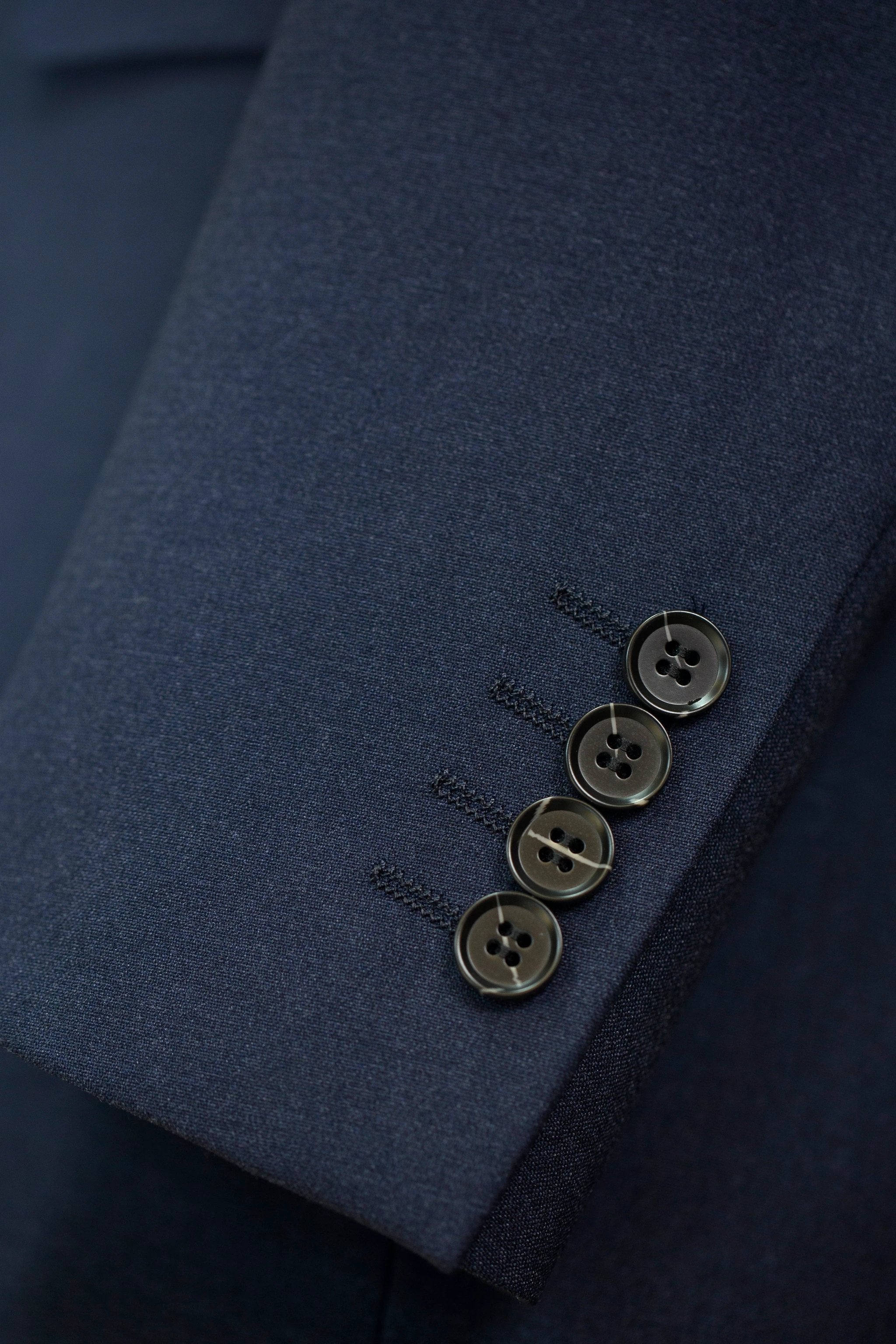 Tailored Double Breasted Navy Wool Formal Suit For Groom And Business (ZD17102)