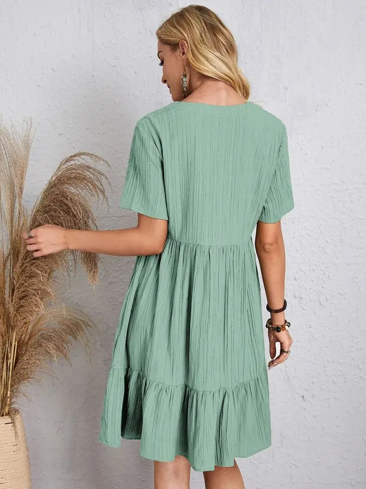 Malin Luxe V Neck Dress Chic Silhouette Collection