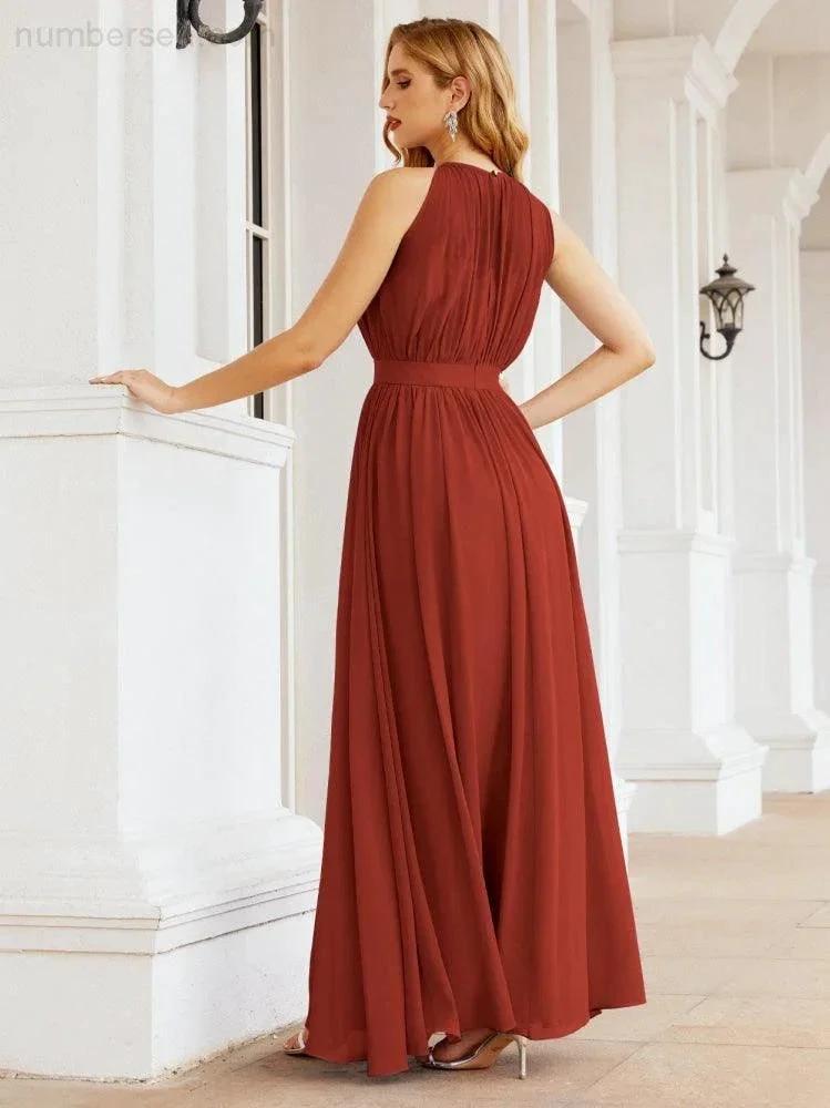 ZapDress Halter Bridesmaid Dress Empire Waist Formal Evening Prom Gown for Mother of The Bride 28030 (ZD17026)